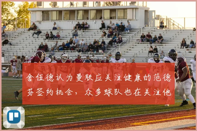 舍伍德认为曼联应关注健康的范德芬签约机会，众多球队也在关注他